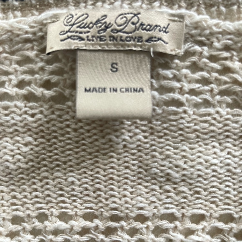 Lucky Brand Womens Size Small Button Down Knit Long Sleeve Cardigan Sweater - Picture 6 of 7